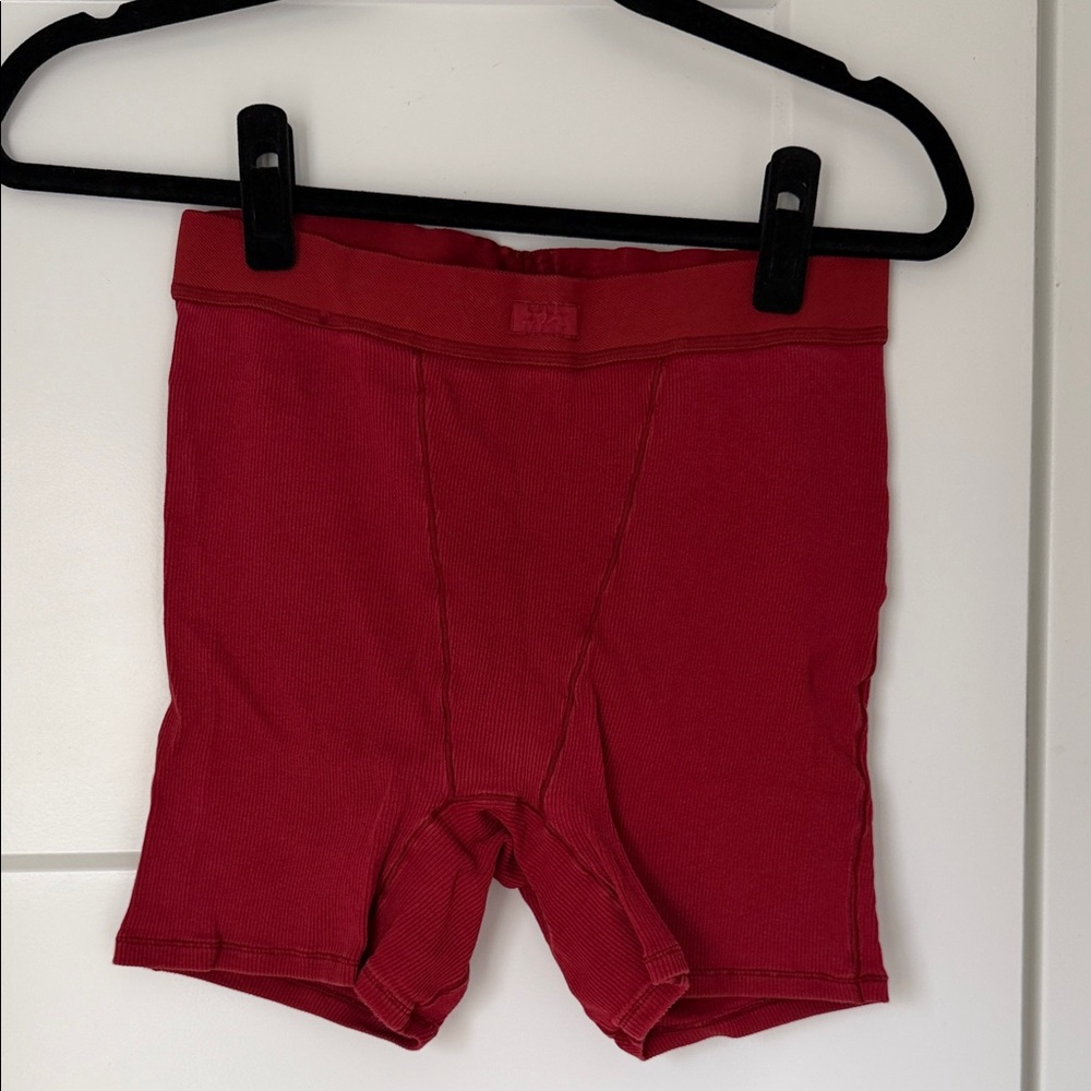 SKIMS Red Women's Pajama Shorts